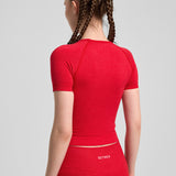 Definex Seamless Spor T-shirt — Scarlet, detay 2