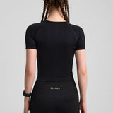 Definex Seamless Spor T-shirt — Siyah, detay 2