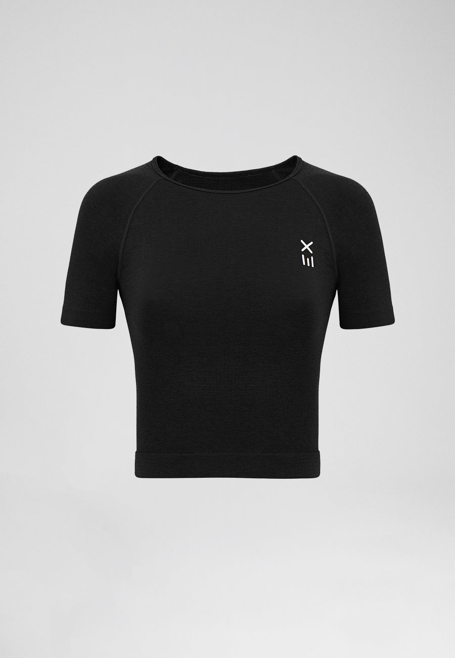 Definex Seamless Spor T-shirt — Siyah, detay 3
